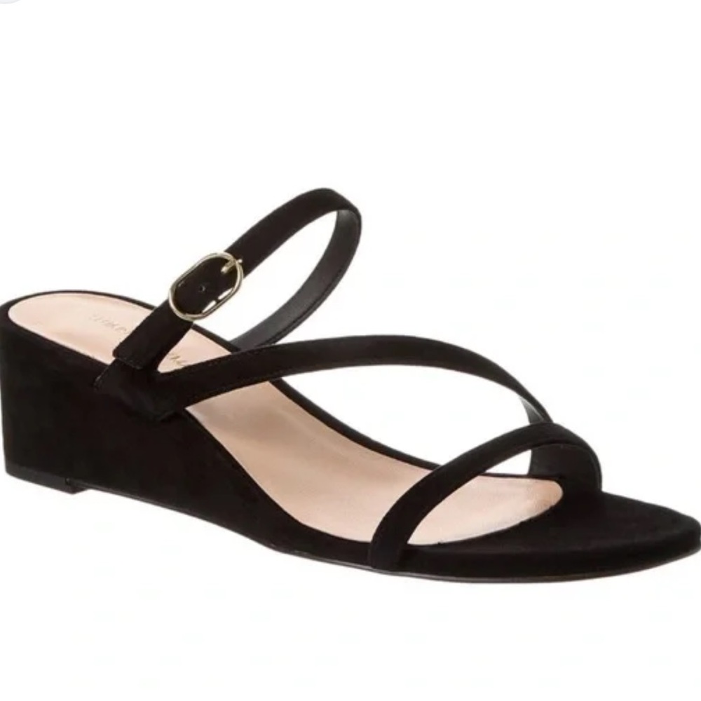 🌹STUART WEITZMAN🌹 Align II Buckle Wedge Beige Sandal Size: 9